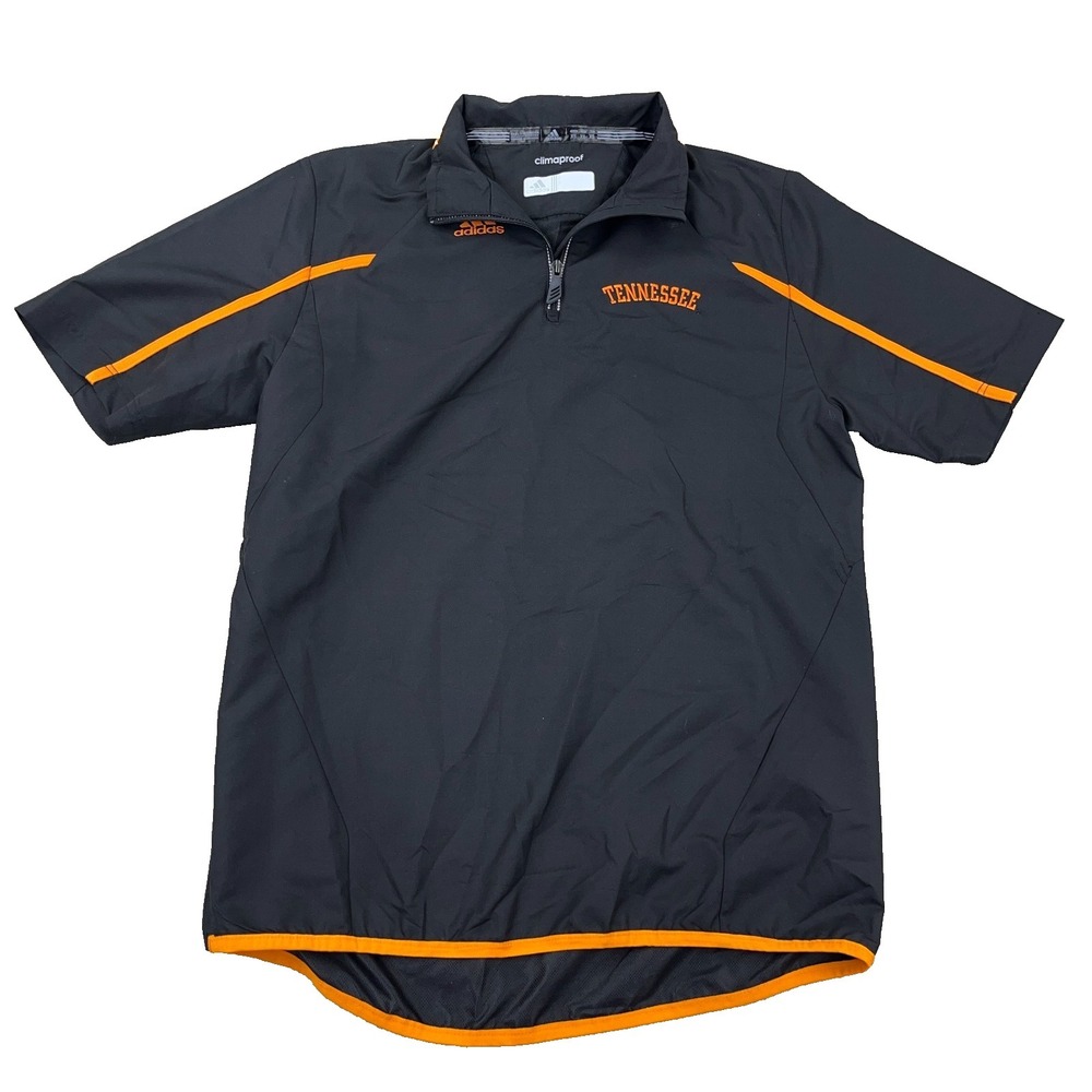 Tennessee Volunteers Wind Shirt Men XS Black Adidas Pullover Windbreaker Adidas